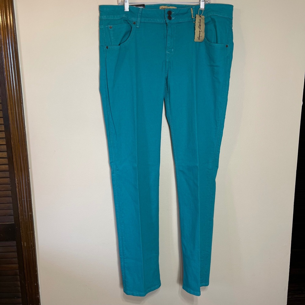 NEW Emerson Edwards Womens Autumn‎ Evergreen Stretch Jeans Size 20P Teal Green